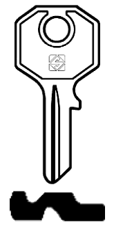 Afbeelding van Silca Cilindersleutel staal C555