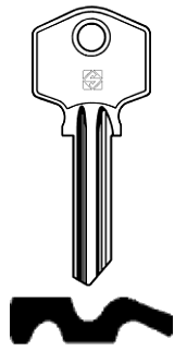 Afbeelding van Silca Cilindersleutel staal CA11