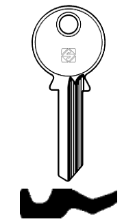 Afbeelding van Silca Cilindersleutel staal CA13