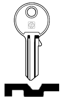 Afbeelding van Silca Cilindersleutel staal CAR1