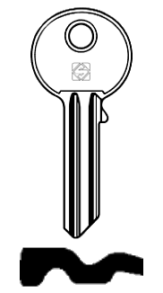 Afbeelding van Silca Cilindersleutel staal CEN1