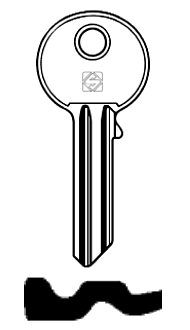 Afbeelding van Silca Cilindersleutel staal CEN1R