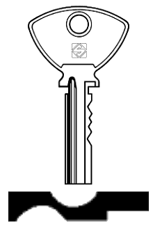 Afbeelding van Silca Cilindersleutel staal DD1