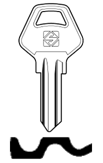 Afbeelding van Silca Cilindersleutel staal DS1R