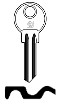 Afbeelding van Silca Cilindersleutel staal EL1
