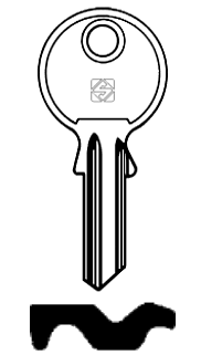 Afbeelding van Silca Cilindersleutel staal EL2