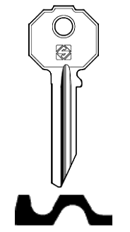Afbeelding van Silca Cilindersleutel staal ELP1R
