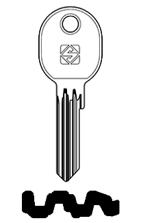 Afbeelding van Silca Cilindersleutel staal ESC2R