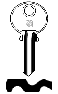 Afbeelding van Silca Cilindersleutel staal ET2