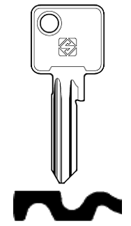 Afbeelding van Silca Cilindersleutel staal EUS1