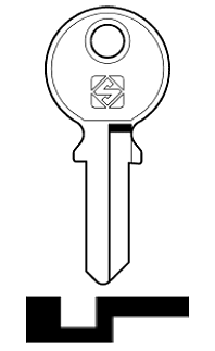 Afbeelding van Silca Cilindersleutel staal FAI2
