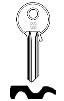 Afbeelding van Silca Cilindersleutel staal FEB2