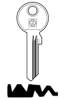 Afbeelding van Silca Cilindersleutel staal GBL1R