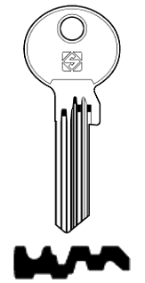 Afbeelding van Silca Cilindersleutel staal GR9R-1