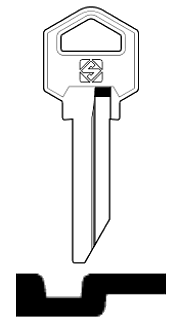 Afbeelding van Silca Cilindersleutel staal HAK4