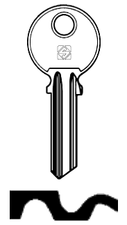 Afbeelding van Silca Cilindersleutel staal HE1