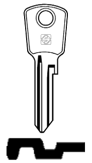 Afbeelding van Silca Cilindersleutel staal HG1