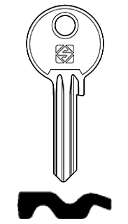 Afbeelding van Silca Cilindersleutel staal HGO11