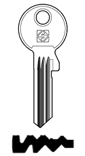Afbeelding van Silca Cilindersleutel staal HGO2R