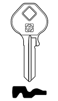 Afbeelding van Silca Cilindersleutel staal HGO6R