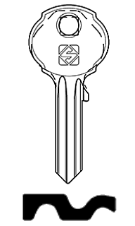 Afbeelding van Silca Cilindersleutel staal HGO7