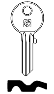 Afbeelding van Silca Cilindersleutel staal HGO8