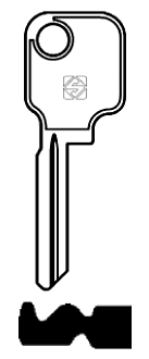 Afbeelding van Silca Cilindersleutel staal HS1R