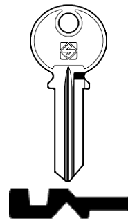 Afbeelding van Silca Cilindersleutel staal IF13R