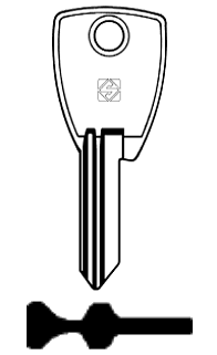 Afbeelding van Silca Cilindersleutel staal IS1