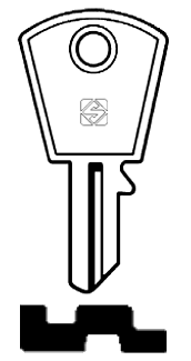 Afbeelding van Silca Cilindersleutel staal IT2