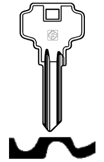 Afbeelding van Silca Cilindersleutel staal JAR1R