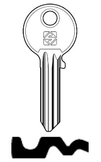 Afbeelding van Silca Cilindersleutel staal JM1R