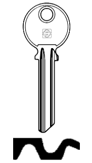 Afbeelding van Silca Cilindersleutel staal JS1