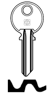 Afbeelding van Silca Cilindersleutel staal JS2R