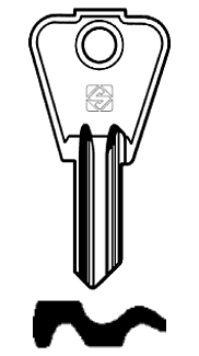 Afbeelding van Silca Cilindersleutel staal JW14