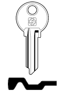 Afbeelding van Silca Cilindersleutel staal KAP1