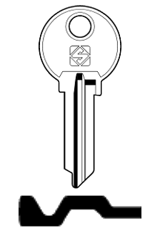 Afbeelding van Silca Cilindersleutel staal KAP1R