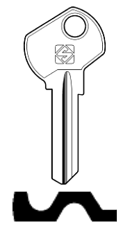 Afbeelding van Silca Cilindersleutel staal KAZ1R
