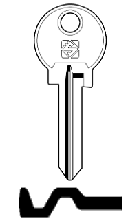 Afbeelding van Silca Cilindersleutel staal KAZ3R