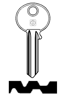 Afbeelding van Silca Cilindersleutel staal KFA