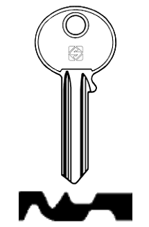 Afbeelding van Silca Cilindersleutel staal KFB
