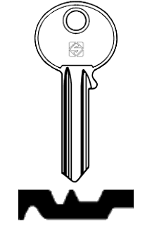 Afbeelding van Silca Cilindersleutel staal KFD