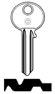 Afbeelding van Silca Cilindersleutel staal KFF