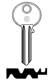 Afbeelding van Silca Cilindersleutel staal KFH