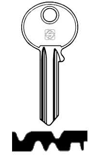 Afbeelding van Silca Cilindersleutel staal KFI