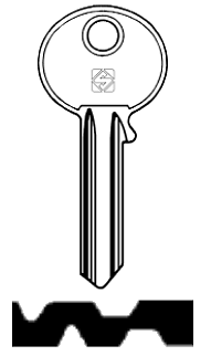 Afbeelding van Silca Cilindersleutel staal KFJ