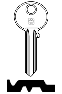 Afbeelding van Silca Cilindersleutel staal KFM