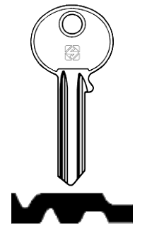Afbeelding van Silca Cilindersleutel staal KFN