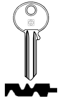 Afbeelding van Silca Cilindersleutel staal KFS