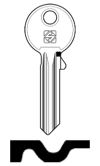 Afbeelding van Silca Cilindersleutel staal KIR1